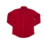 Vintage Chaps Men's L Red Preppy Long Sleeve Button Down Shirt